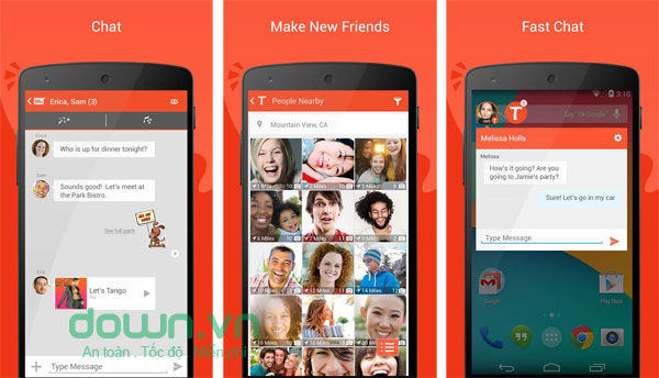 Tango for Android Top 5 ứng dụng chat phổ biến trên Android