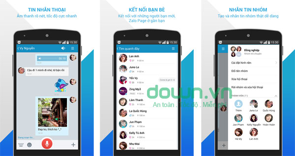 Zalo for Android Top 5 ứng dụng chat phổ biến trên Android