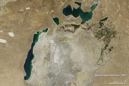 Biển Aral đang dần dần biến mất