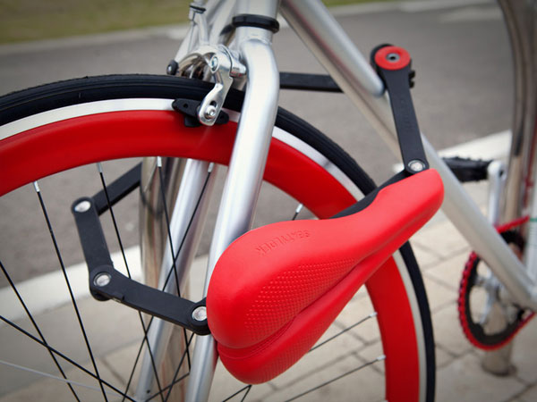 Khóa chống trộm xe đạp bằng yên độc đáo 