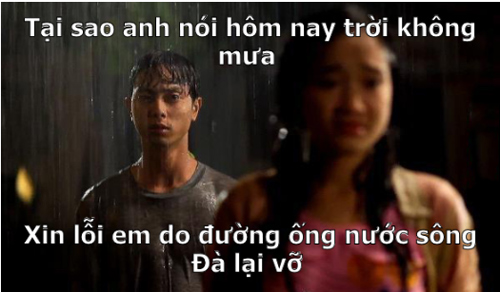 Cười vỡ bụng với ảnh chế vỡ đường ống nước sông Đà lần thứ 11