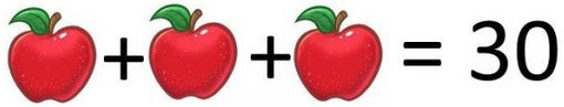 Theo công thức này thì mỗi trái táo tương đương với 10 đúng không?