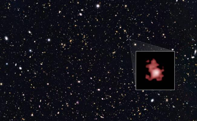 Thiên hà GN-z11 ở cách Trái Đất 13,4 tỷ năm ánh sáng.