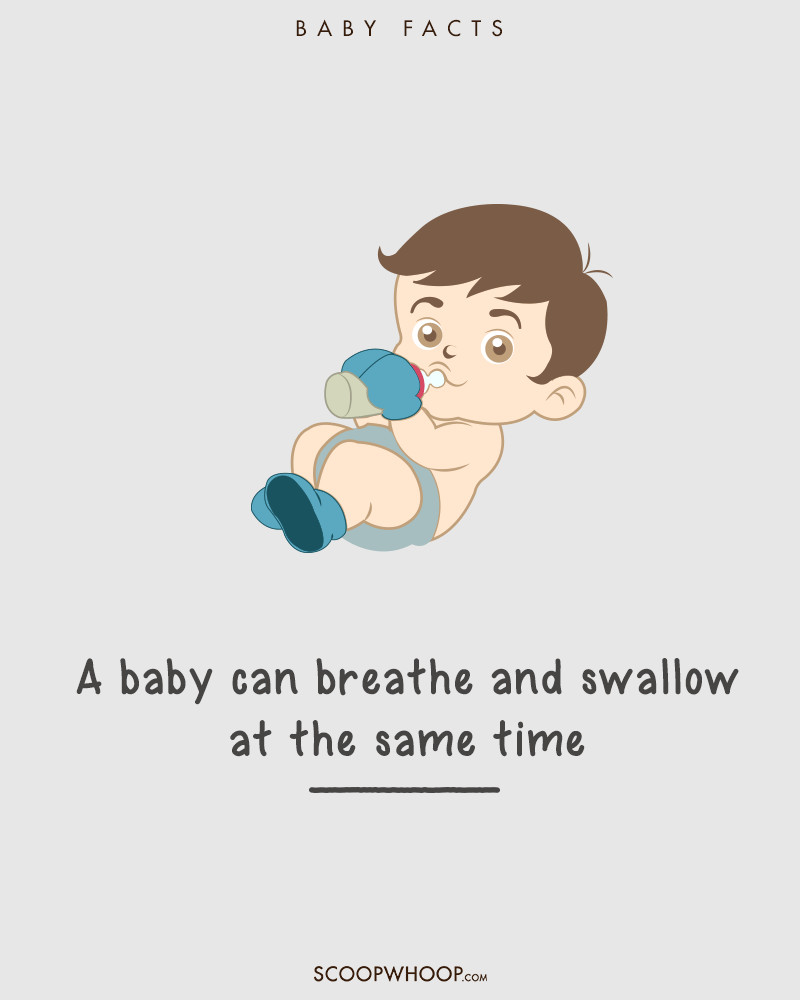 Trẻ sơ sinh có thể nuốt và thở cùng lúc. 