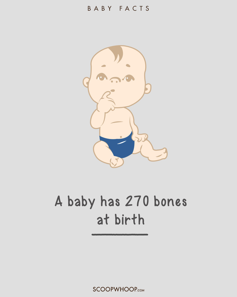 Một đứa trẻ sẽ có 270 chiếc xương khi chúng vừa sinh ra
