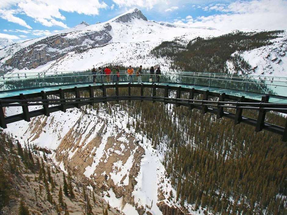 Cầu kính Glacier (sông băng) - Canada