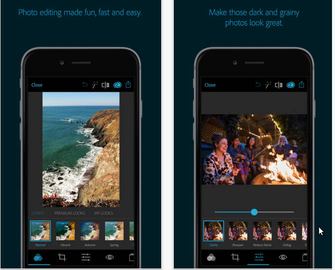 Adobe Photoshop Express for iOS 