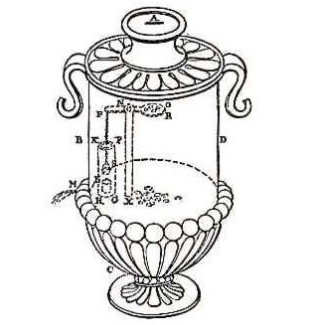 Bản vẽ chiếc máy bán hàng tự động đầu tiên.