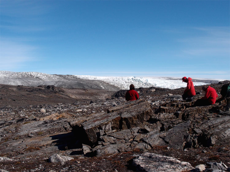 Các tảng đá hóa thạch 3,7 tỷ năm tuổi được tìm thấy ở dải băng Isua, phía tây nam Greenland.