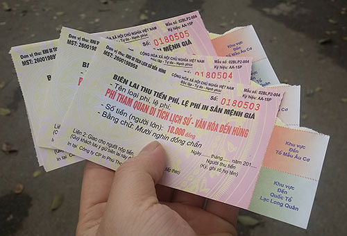 Giá vé tham quan đền Hùng. Giá vé tham quan đền Hùng.