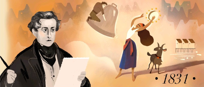 Victor Hugo cùng các tác phẩm nổi tiếng được Google kỷ niệm