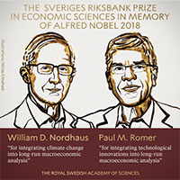 Nobel Kinh tế 2018 về tay hai chuyên gia người Mỹ Nobel Kinh tế 2018 về tay hai chuyên gia người Mỹ