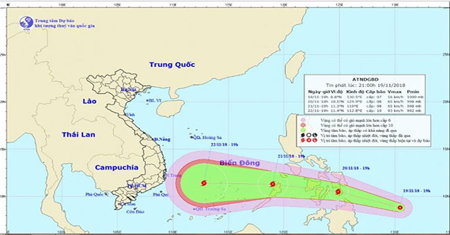 Áp thấp nhiệt đới tiến gần Biển Đông, khả năng mạnh lên thành bão