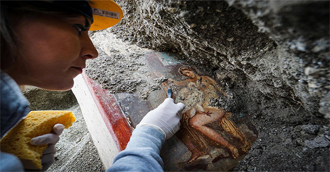 Italia: Tìm thấy bức tranh La Mã cổ về chủ đề "phong the" tại Pompeii