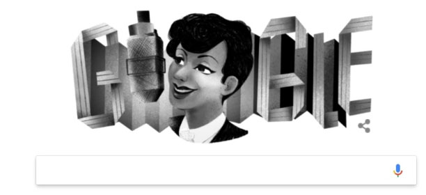 Google Doodle kỉ niệm ngày sinh của Evelyn Dove.