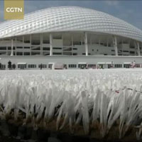 Mặt sân bóng làm từ 50.000 cốc nhựa tái chế ở Nga Mặt sân bóng làm từ 50.000 cốc nhựa tái chế ở Nga