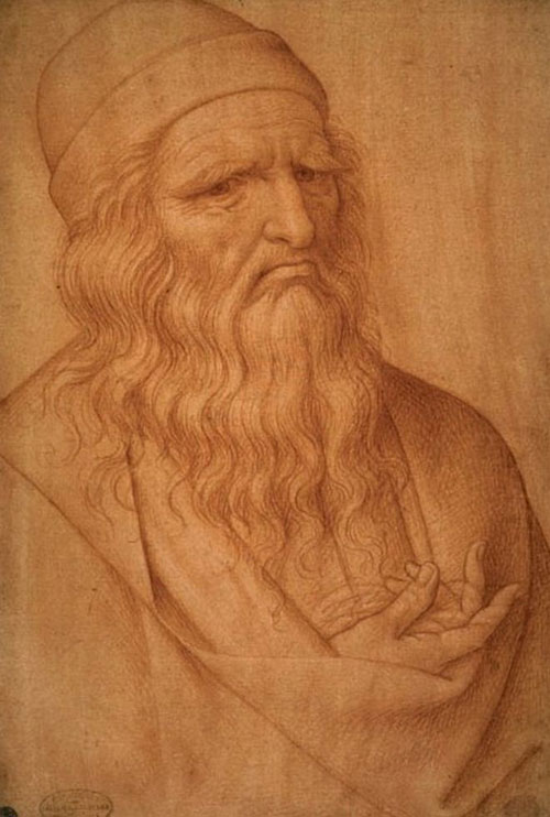 Chân dung Leonardo da Vinci do Giovanni Ambrogio Figino vẽ.