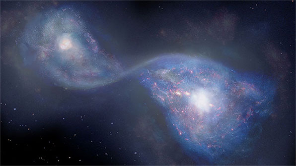 Phát hiện vụ sáp nhập thiên hà cách đây 13 tỷ năm