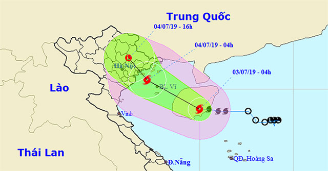 Áp thấp nhiệt đới mạnh lên thành bão số 2, hướng vào Quảng Ninh - Hải Phòng