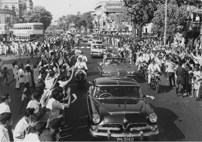 Các phi hành gia đến Ấn Độ, ngày 26 tháng 10 năm 1969.