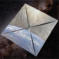 LightSail 2 trong không gian. (Ảnh: Planetary).