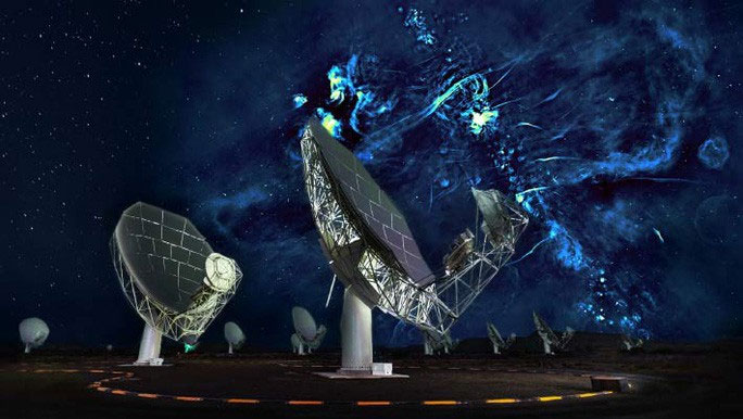 Hệ thống kính viễn vọng MeerKAT và hình ảnh từ sóng vô tuyến ghi nhận được
