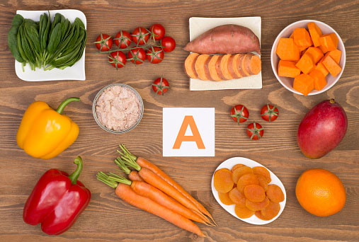 Những thực phẩm có nhiều vitamin A.
