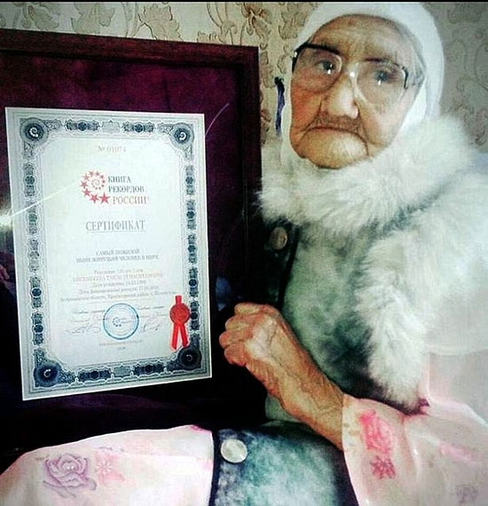 Bà Tanzilya được công nhận là người phụ nữ sống thọ nhất nước Nga.