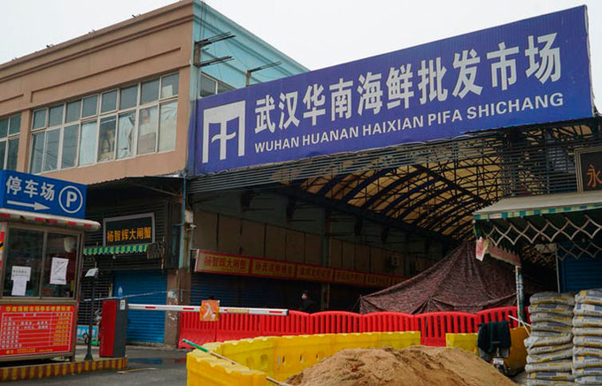 Chợ hải sản Vũ Hán được cho là nơi khiến nCoV lan rộng