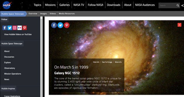 Chuyên mục này cho phép bất kỳ ai cũng có thể quan sát được những hình ảnh của vũ trụ vào ngày sinh nhật của mình.
