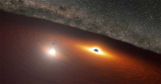 Cặp hố đen tạo ánh sáng mạnh hơn một nghìn tỷ ngôi sao