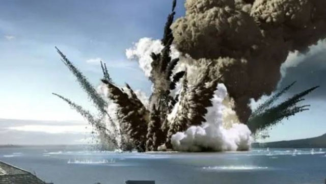 Một vụ phun trào ở Đảo Trắng