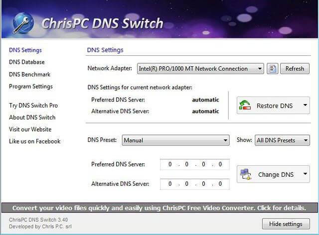 Nhấn vào ảnh để phóng to DNS Switch