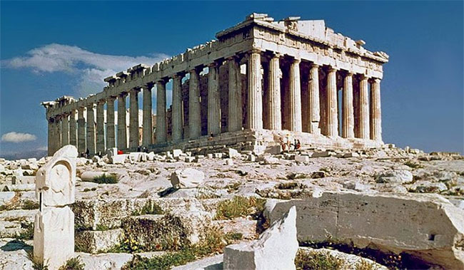 Đền Parthenon ở Hy Lạp năm 1978.