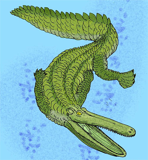 Stomatosuchus inermis sống ở miền bắc Châu Phi trong kỷ Phấn trắng