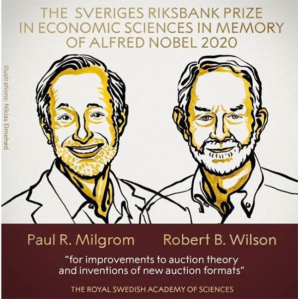Paul R.Milgrom (trái) và Robert B.Wilson.