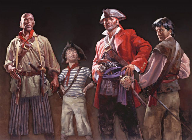 Chân dung "vua hải tặc" Samuel Bellamy và các thuộc hạ.