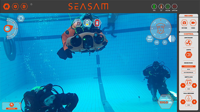 Thiết bị tự hành dưới nước Seasam có chức năng tùy chỉnh