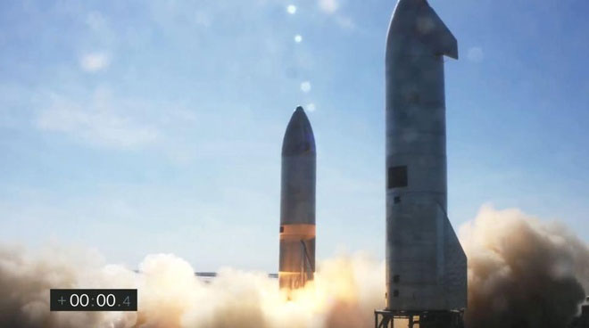 Giây phút phiên bản nguyên mẫu SN9 được phóng lên