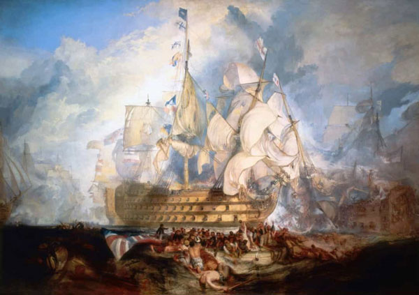 Trận Trafalgar diễn ra ngày 21/10/1805 giữa Hải quân Hoàng gia Anh và các hạm đội của Hải quân Pháp và Tây Ban Nha