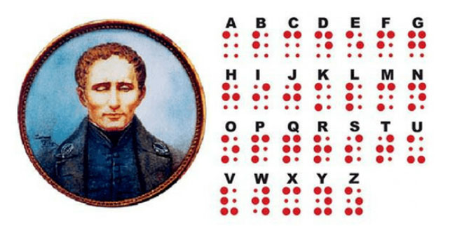 Louis Braille phát minh ra bảng chữ nổi.